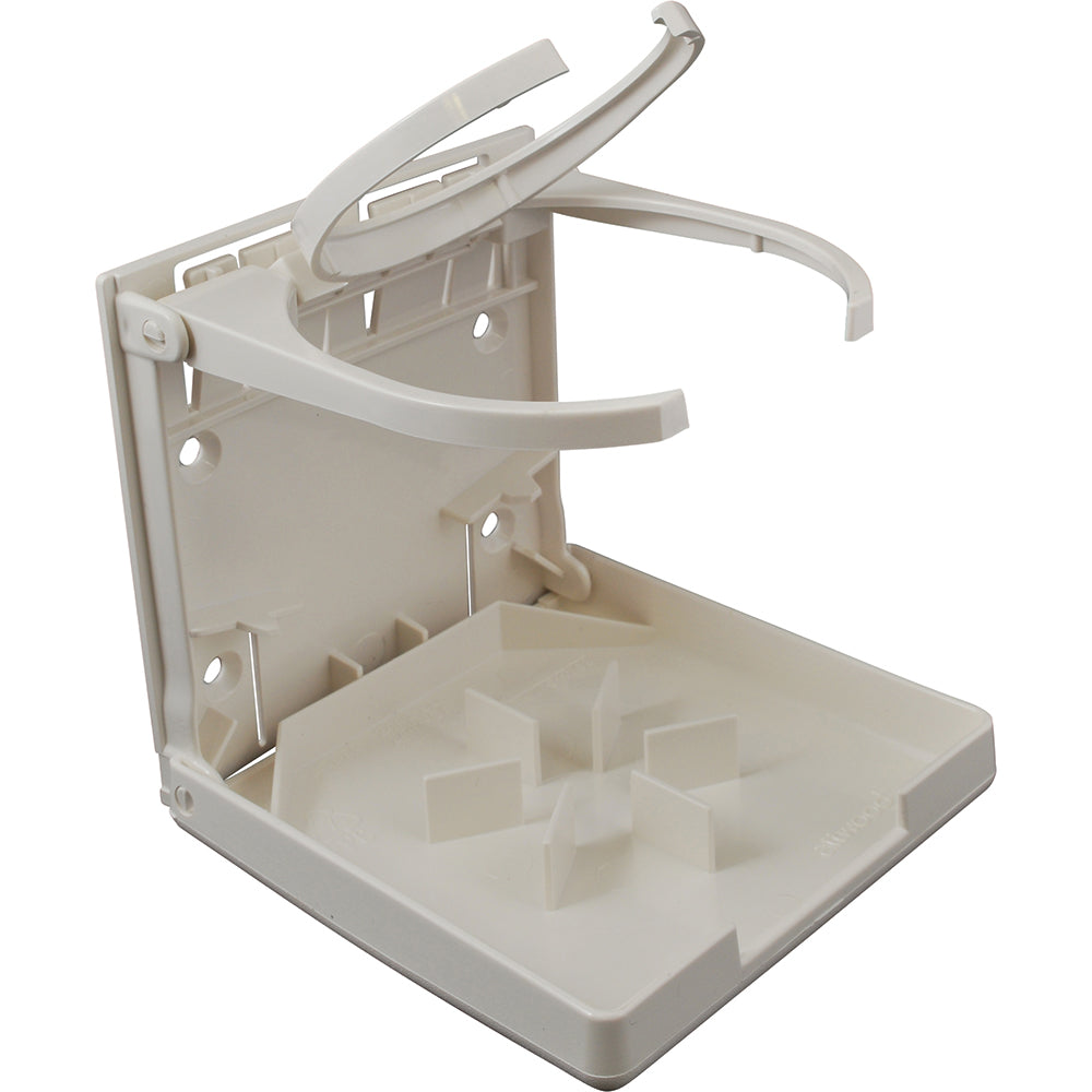 Attwood FoldUp Drink Holder  Dual Ring  White 24497