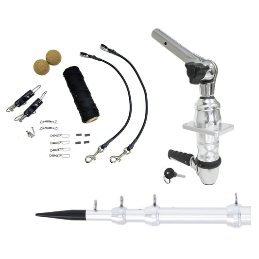 Tigress XD Top Mount System  15  Silver Outriggers Elite Rigging Kit 88824