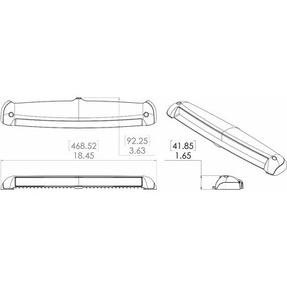 Lumitec Razor 18 Light Bar Flood  White 101586