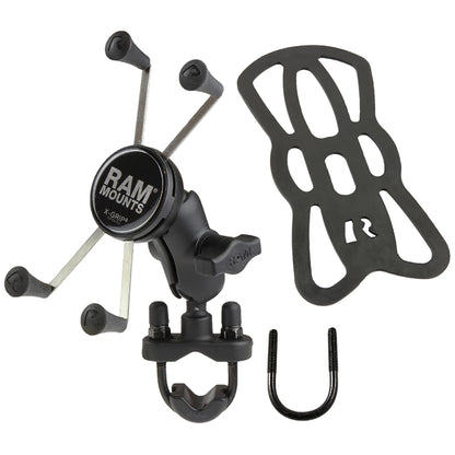 RAM Mount XGrip Large Phone Mount wHandlebar UBolt Base RAMB149ZAUN10U