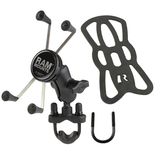 RAM Mount XGrip Large Phone Mount wHandlebar UBolt Base RAMB149ZAUN10U