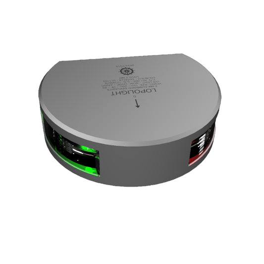 Lopolght Series 201004  Starboard  Port Sidelight  2NM  Vertical Mount  GreenRed  Silver Housing  201004