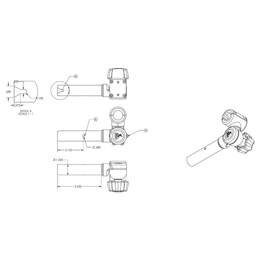 TACO ShadeFin Adjustable ClampOn Pipe Mount T1030007