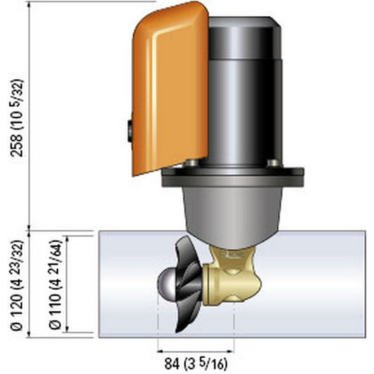 Quick Bow Thruster BTQ 11025 25KGF  12V  D110  13kW FGBT11025120T00