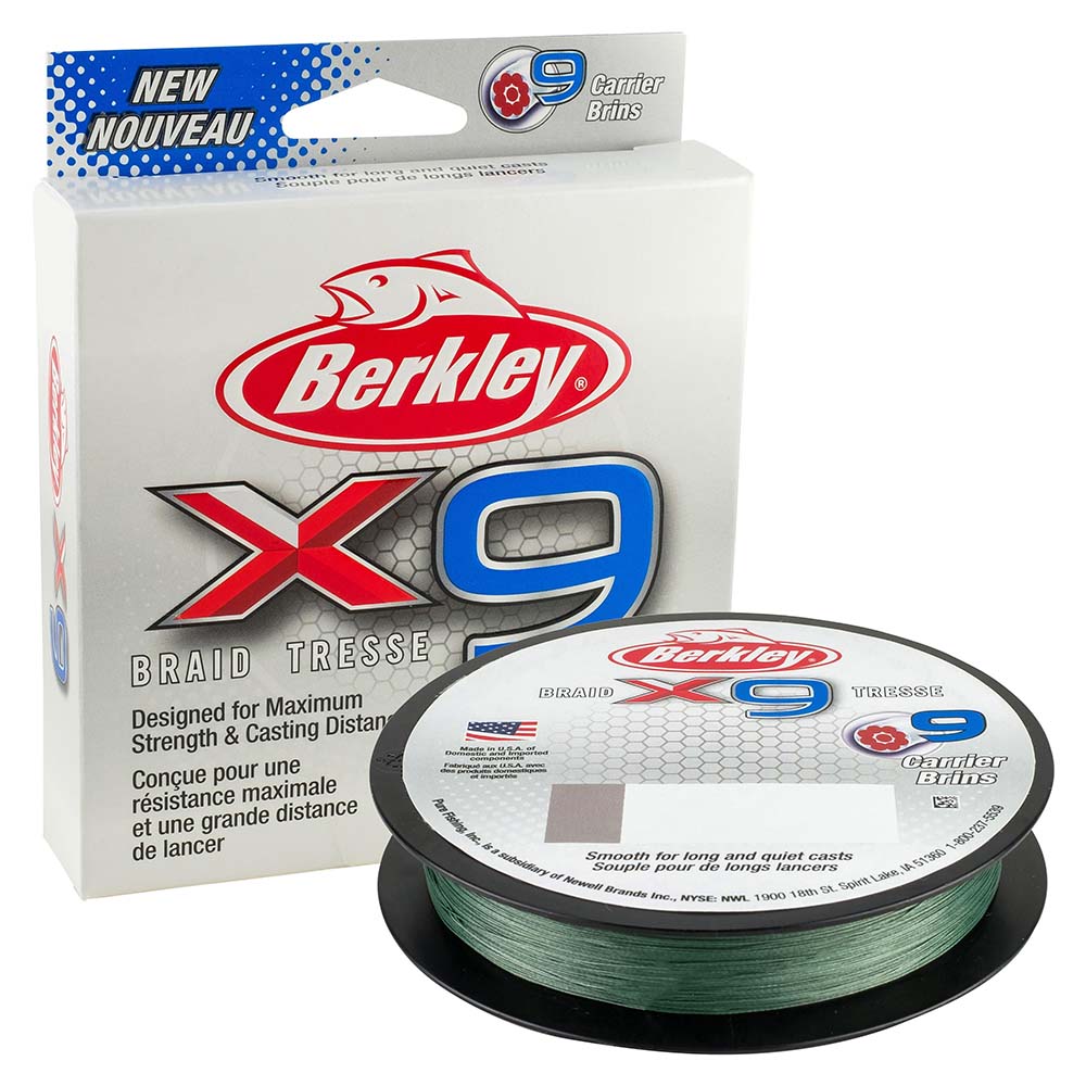 Berkley x9 Braid LowVis Green  40lb  328 yds  X9B3304022 1486828