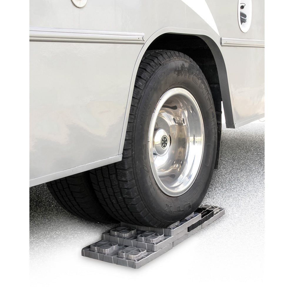Camco FasTen Leveling Blocks XL wTHandle  2x2  Grey 10Pack 44527