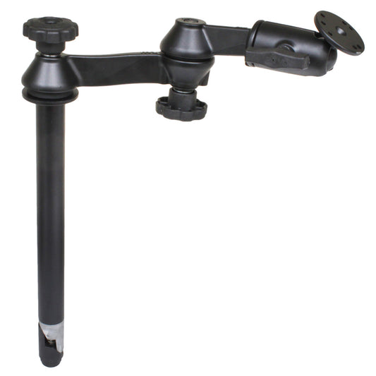 RAM Mount RAM 12 Upper Pole with Double Swing Arms  Round Plate RAMVPSW112