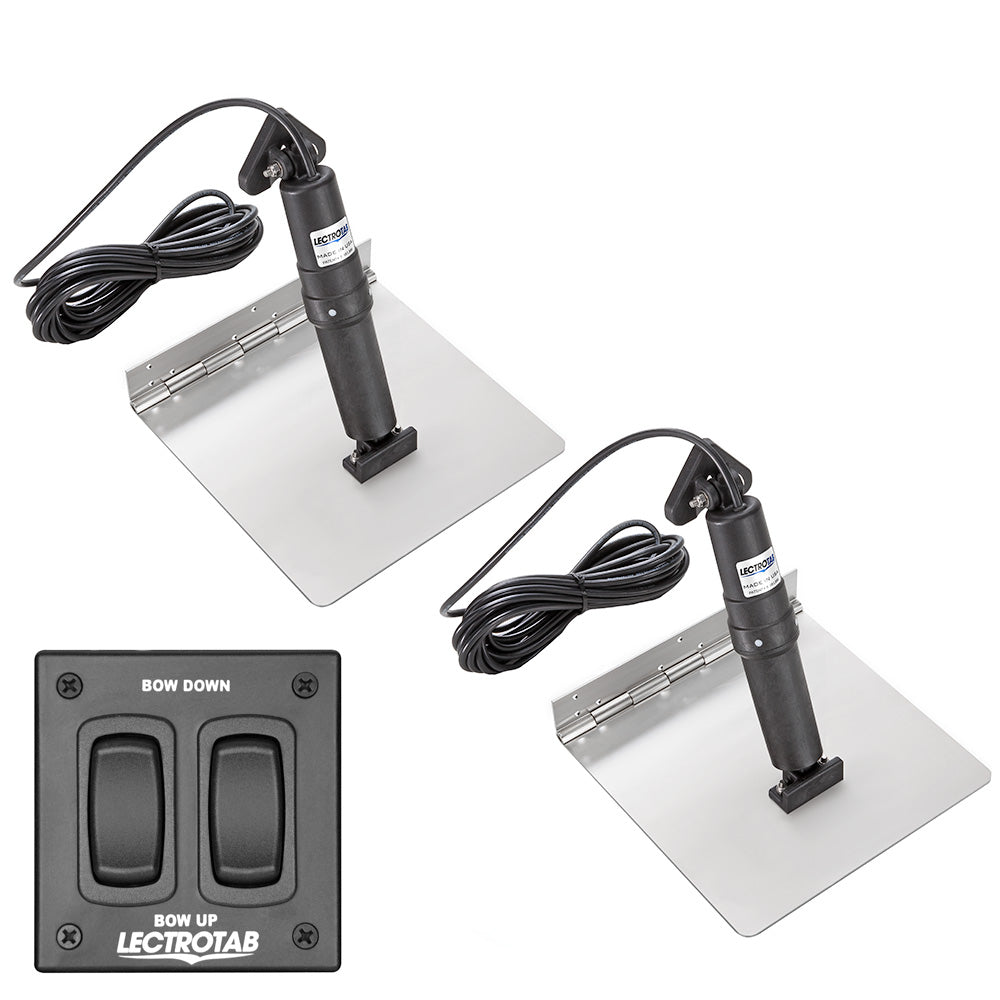 Lectrotab XKA Stainless Steel Trim Tab Kit wRocker Switch  9 x 18 XKAF9X18