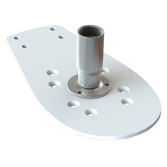 Seaview Starlink Modular Top Plate wStarlink Stainless Steel 114 Threaded Adapter  Stainless Steel Base ADASTLK