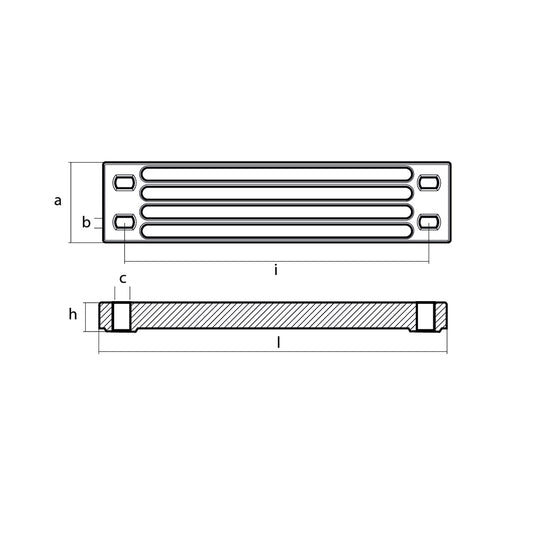 Tecnoseal Zinc Yamaha Bar Anode fEngine Bracket 011121