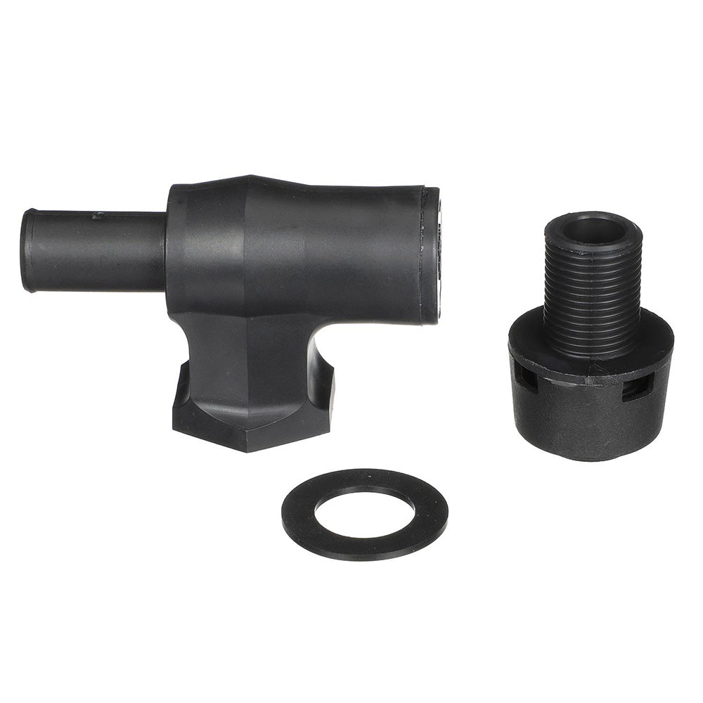 Attwood 90 PTrap Fuel Tank Vent  Black wBlack Vent Head 16703
