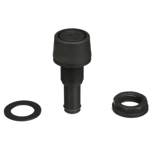 Attwood Straight Fuel Vent  Black Polypropylene 16073